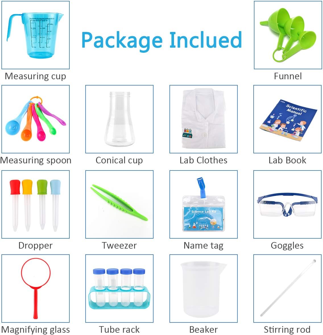 Mixi Science Experiments Kits for Kids with Lab Coat Scientist Costume Dress Up Pretend Play Stem Toys for 4 5 6 7 8 9 10 Year Old Boys Girls Gifts