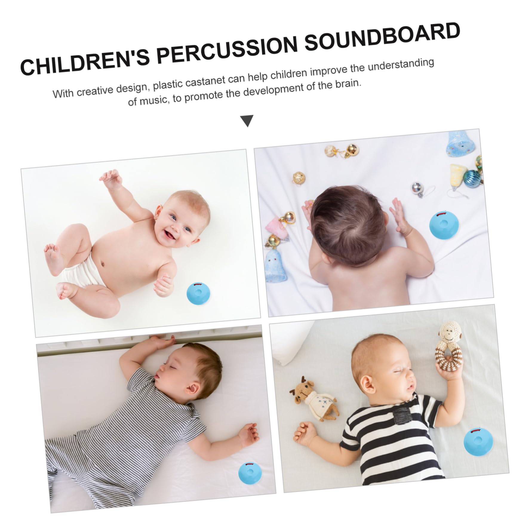 ERINGOGO 8Pcs Plastic Castanets for Musical Instrument for Rhythm Development Friendly Finger Castanets for Early Education