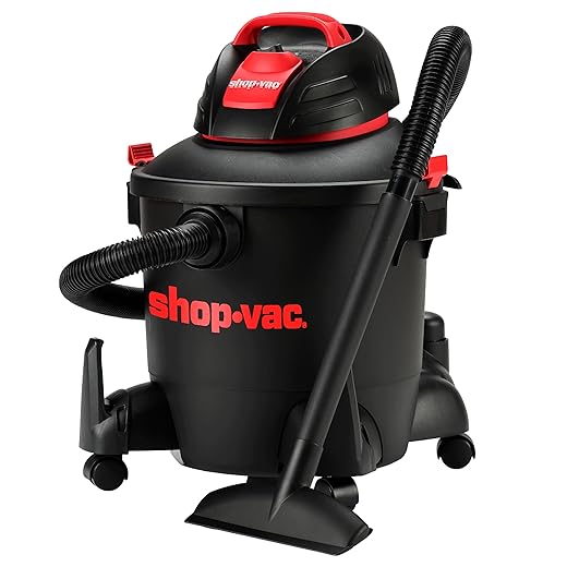 Shop-Vac 5922805 Wet/Dry Vacuum, 8 Gallon, 4.5 Peak HP, 1.25 Inch Diameter x 7 Foot Hose, 6 Foot Cord, Ideal for Jobsite, Garage, Workshop & Home