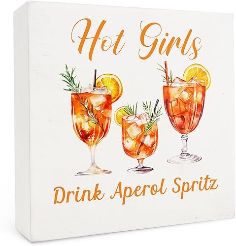 Miniatura 7 de Letrero de Caja de Madera de Martini, 5x5 Pulgadas, Extra Dirty Please, Decoración de Cóctel, Decoración de Carrito de Bar Casero, Estante de Mesa