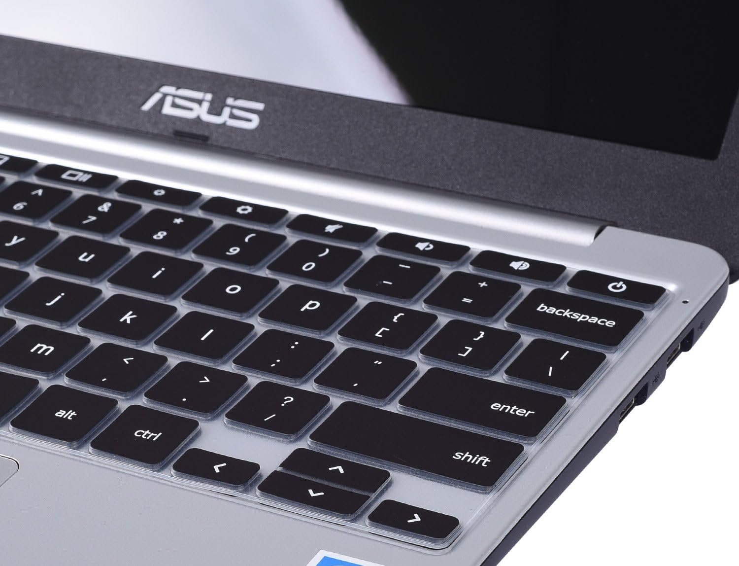 CaseBuy Keyboard Cover Compatible 2019 2018 2017 ASUS ChromeBook 11.6" C223NA C213SA C200 C200MA C201 C201PA C202SA / ASUS ChromeBook 13 C300MA C300SA C301SA 13.3-inch ChromeBook Skin, Black