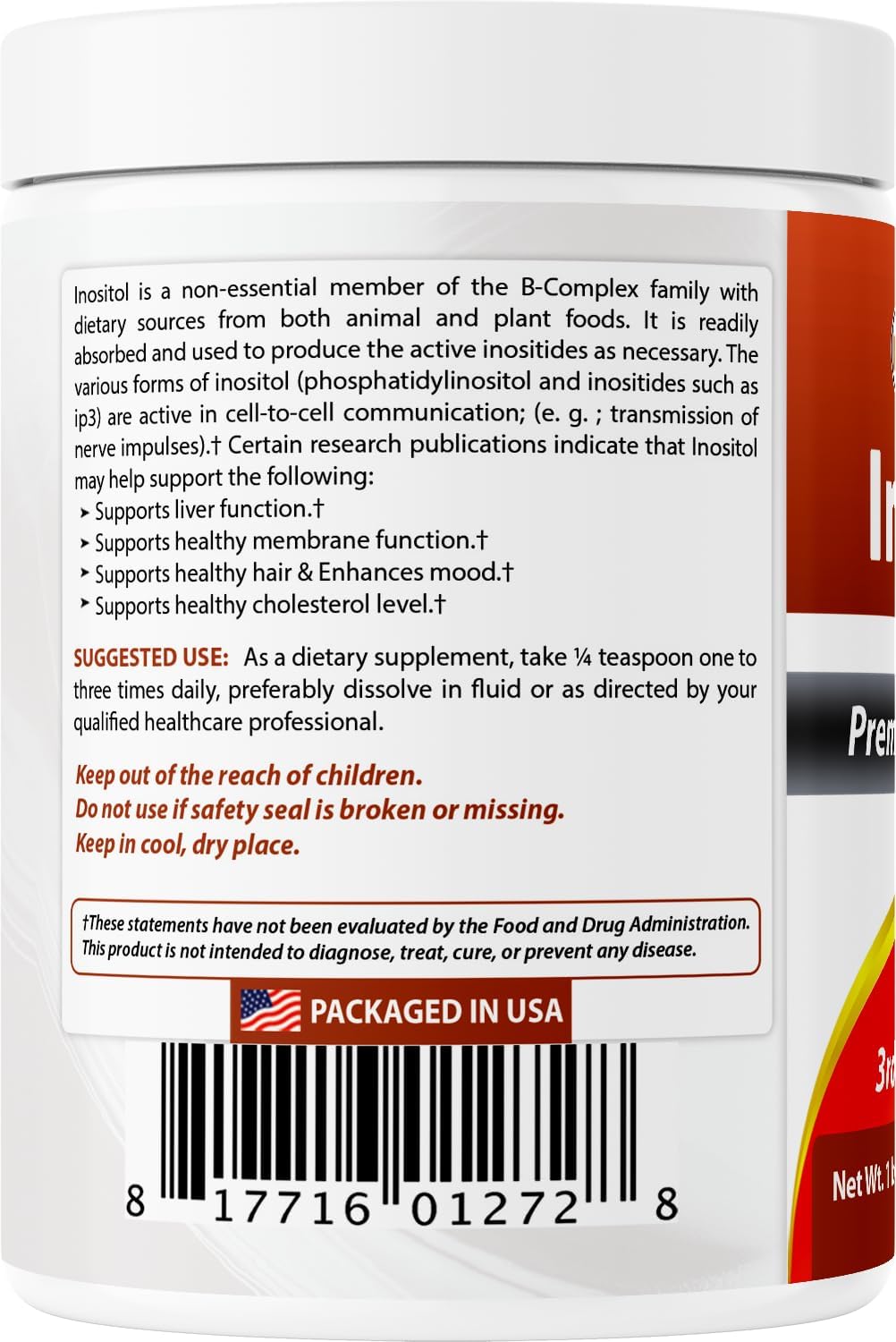 Best Naturals Pure inositol Powder (Vitamin B8), 1 Lb Supports Healthy Liver Function, Promotes Cellular Detoxification & Supports Membrane Function - Image 7