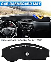 Vista 3 de CARTIST Funda para salpicadero Compatible con Kia Soul 2014-2019 Accesorios Funda para salpicadero Alfombrilla antideslizante y antirreflejos