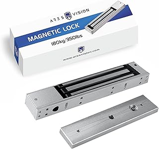 Mag Lock 280KG 600LBS of Holding Force Electromagnetic Commercial Lock 12V, LED Indicator When Closed NO/NC Options,for Out Swinging Single Door