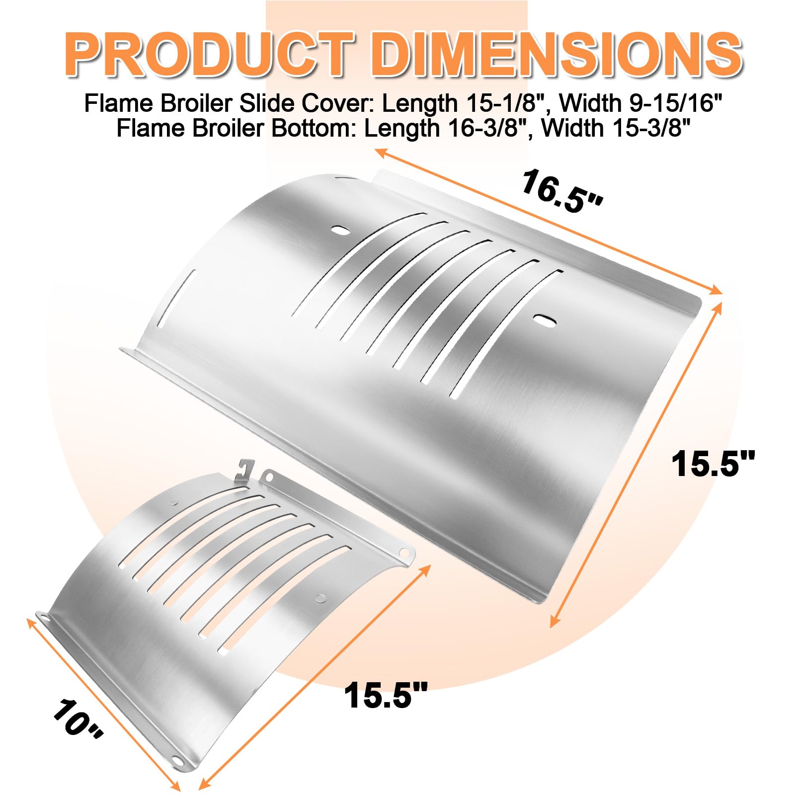 Flame Broiler Slide Cover e Fondo per Pit Boss PB1230 SER Pellet Smoker