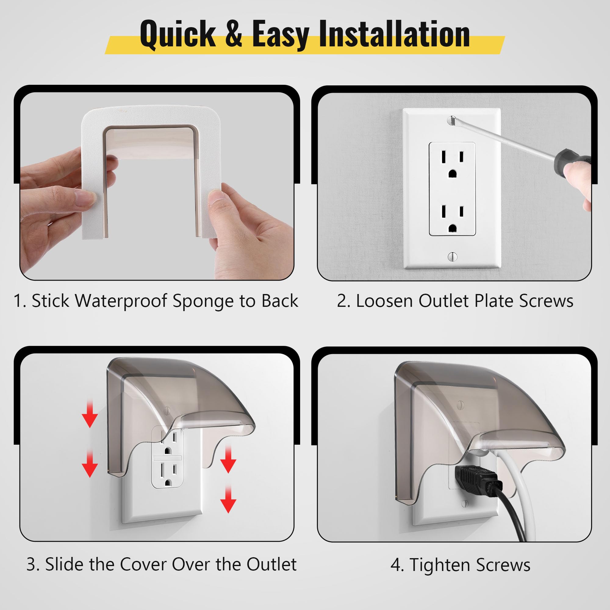 Outdoor Outlet Covers - Waterproof & Weatherproof -3 Outdoor Outlet Covers - Waterproof & Weatherproof -3