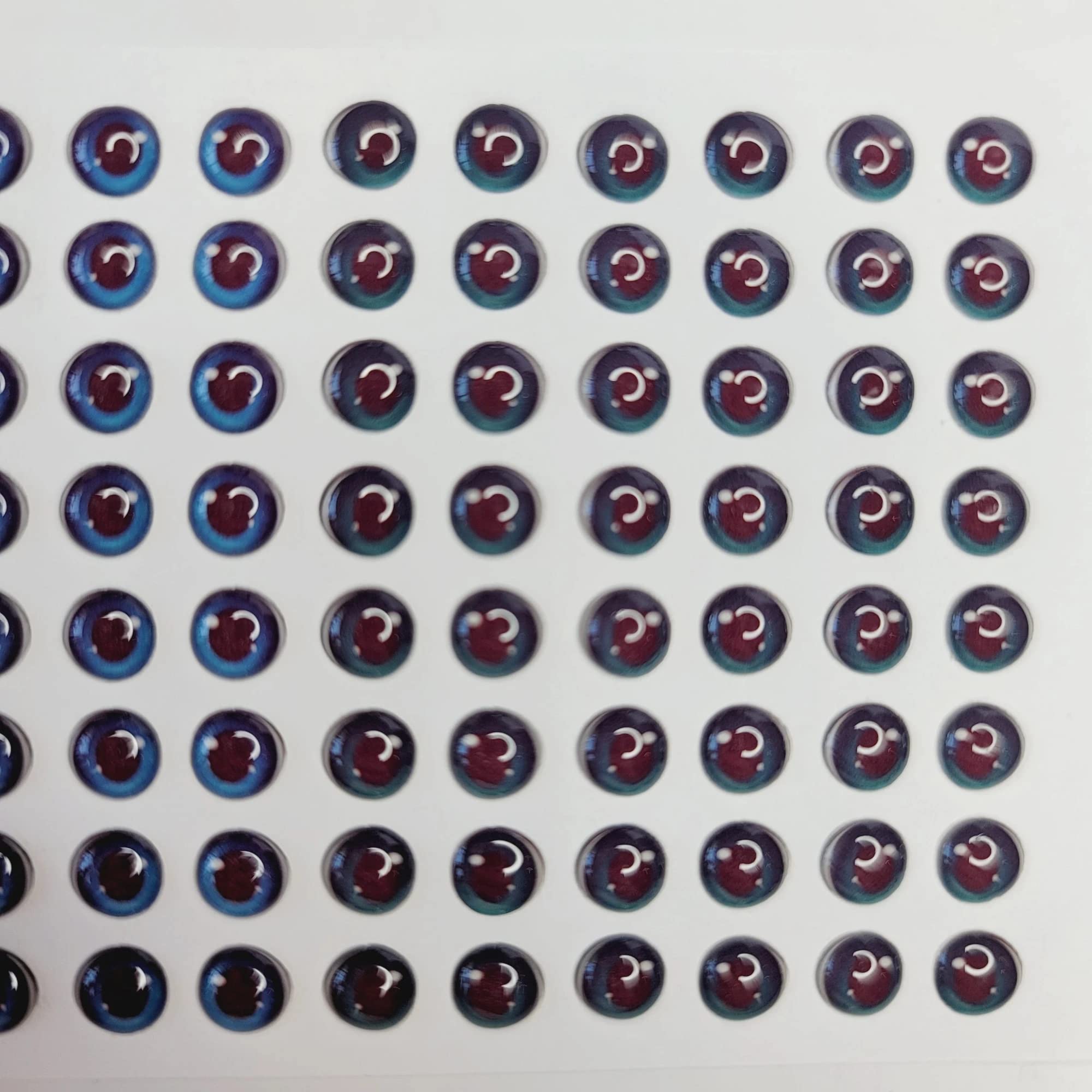 Adhesive Resin Eyes for Clays MF 75 PP (6X5 mm) 72 Units