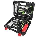 Mossy Oak Hunting Field Dressing Kit - 10 Piece Portable Butcher Game Processing Set with Storage Case, for Deer Hunting, Fishing, Camping, Survival