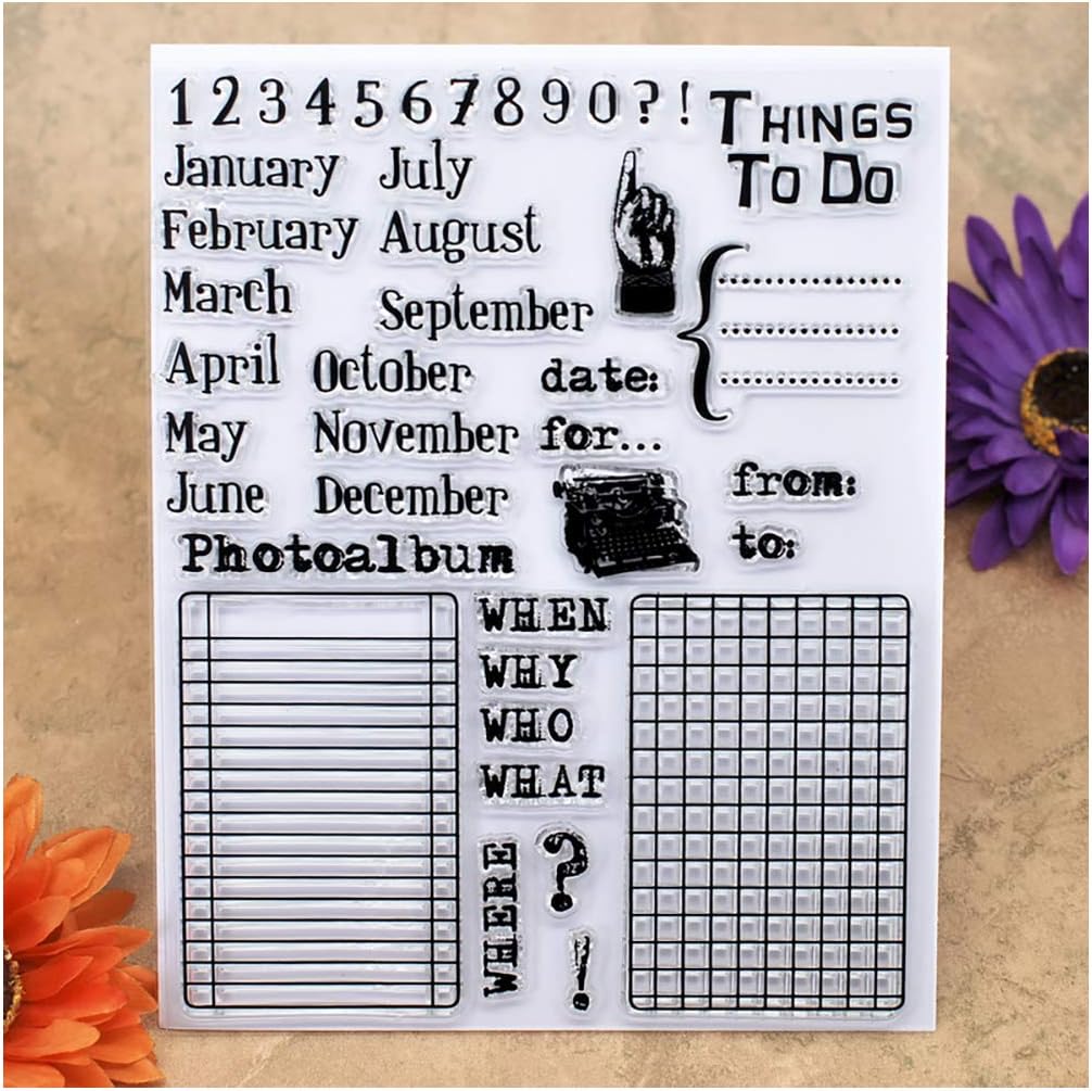 Letter Journal Stamp memo Transparent stamp Silicone planner Rubber