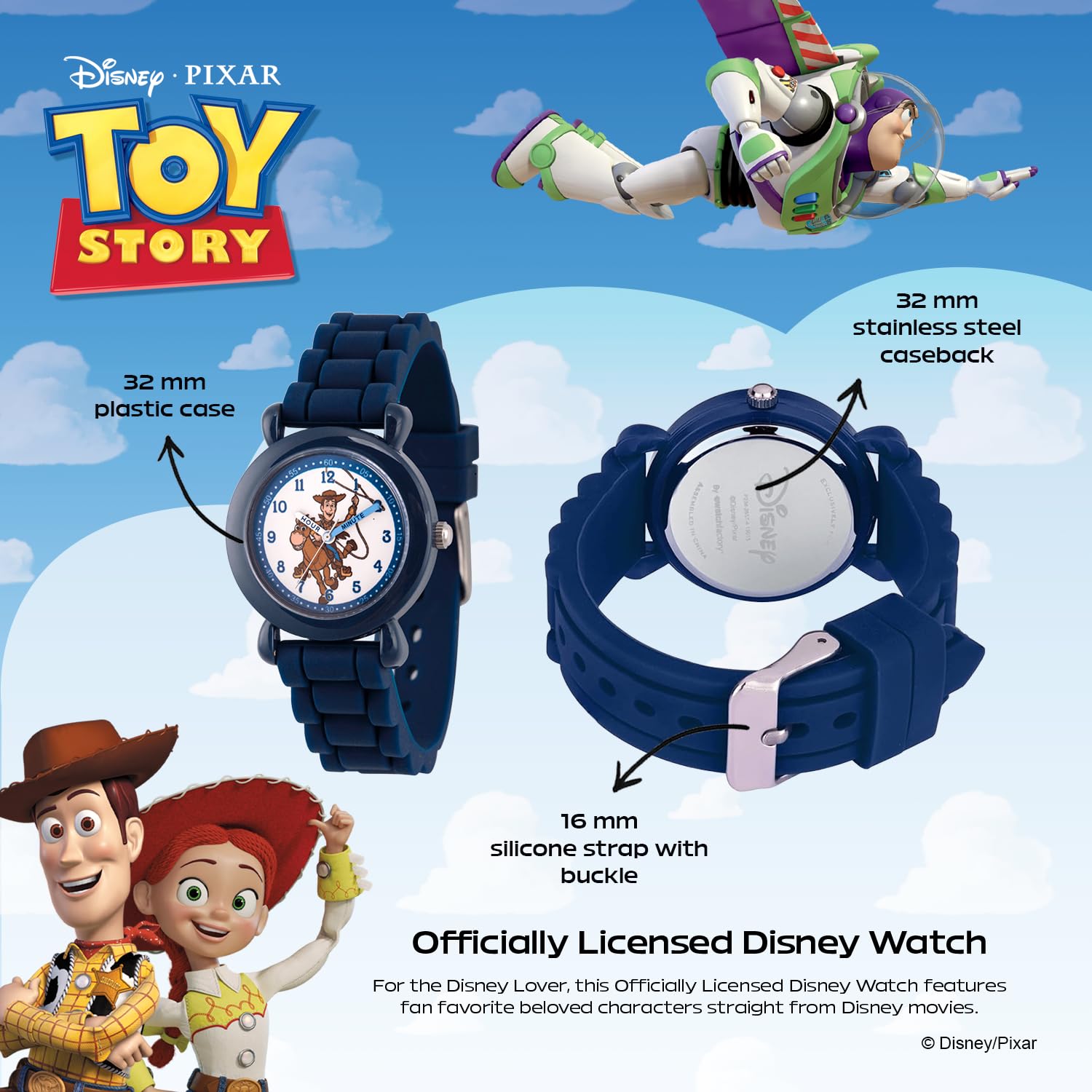 Disney Orologio Analogico al Quarzo Ragazzo con Cinturino in Silicone WDS000721
