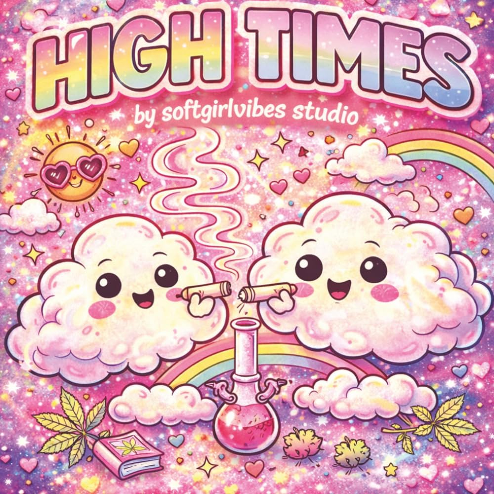 Soft Girl 420 Coloring Book: Cute & Chill Stoner Vibes: Relaxing, Girly Stoner-Themed Coloring Pages for Stress Relief & Creativity