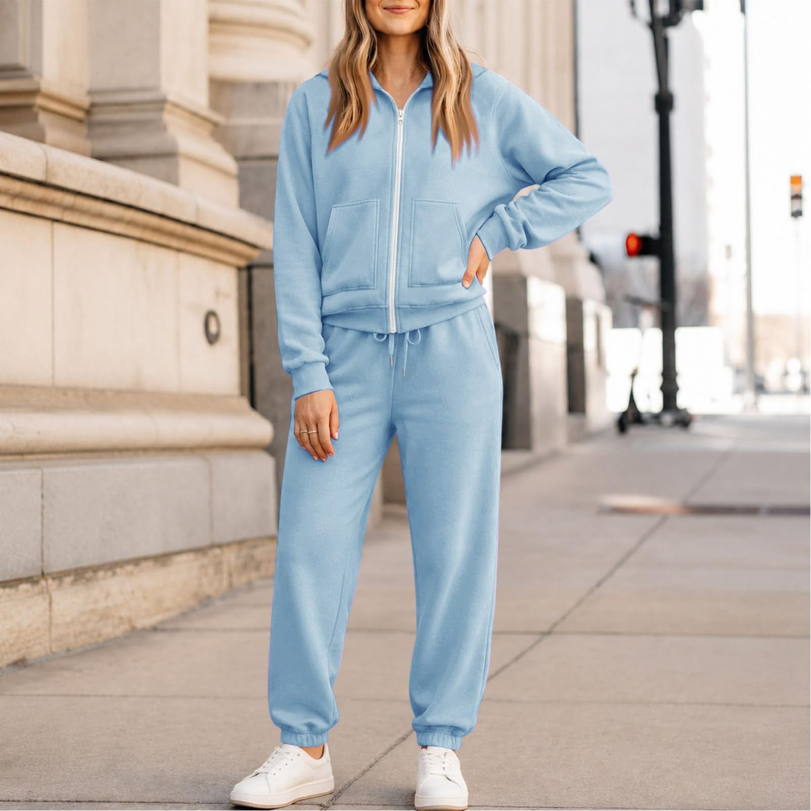 Survêtement pour femme - Grandes tailles - Survêtement surdimensionné pour | Veste de survêtement ample avec fermeture éclair - Unisexe - Vêtement de sport - Deux pièces - Style décontracté - Y2K
