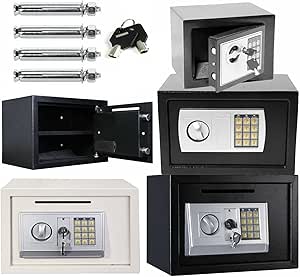 16L Security Safe Cash Box Cabinet Safe, Home Office Hotel Steel ...