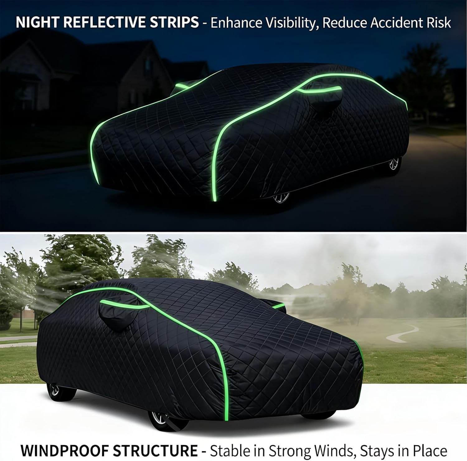 Hagelschutz Auto für Jeep Renegade 2014-2026,Abdeckhaube Autogarage Autoabdeckung Schutzhülle Outdoor Autoplane mit Reflektorstreifen wd0430