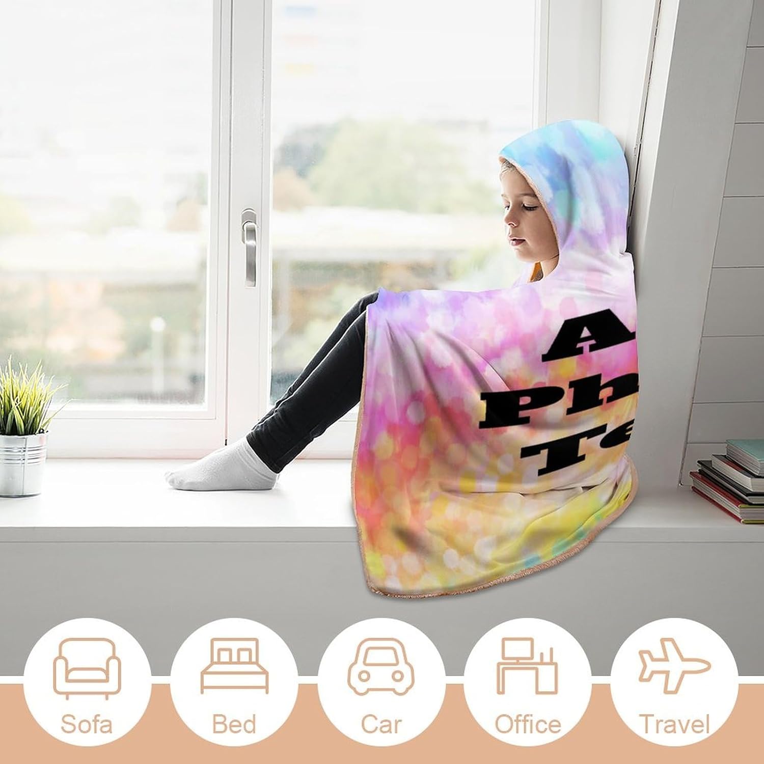 Custom Wearable Blankets Personalized Throws Hooded Design Your Own Bedding Apparel Add Photo/Text for Men Women Adult