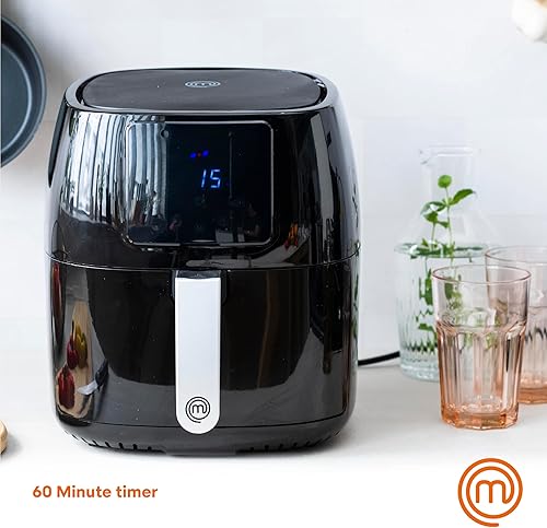 Miniatura 6 de MasterChef Airfryer - Freidora de aire compacta de 4.75 cuartos de galón con pantalla digital, 7 ajustes preestablecidos de cocción simples y