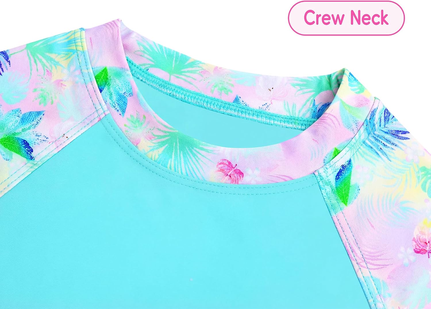 Girls Swimsuit 2 Piece Rash Guard Set Short Sleeve Bathing Suits UPF 50+ Summer Beach Swimwear