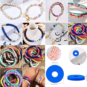 Amazon.co.jp: 5000 pcs 26格6ミリ多色円形軟陶ビーズビーズDIYセット