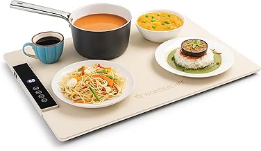 Wonderchef WonderMat Food Warming Mat, Food-Grade Silicone, for Warming Cast-iron/Stainless-steel/Ceramic/Glass/Enamelware, Warms Soup Bowls, Lunch Boxes, Baby Food, Beverages, Rollable, 2-Yr Warranty