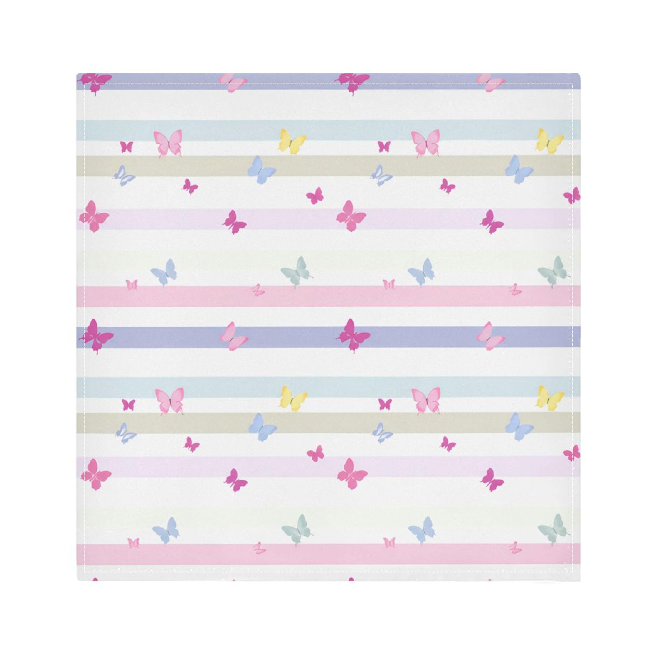 Fuauuyl Cloth Napkins Set of 6 Pastel Stripes Dinner Napkins 20x20 in, Washable & Reusable Fabric Table Napkin for Dining Parties Holiday, Eco-Friendly