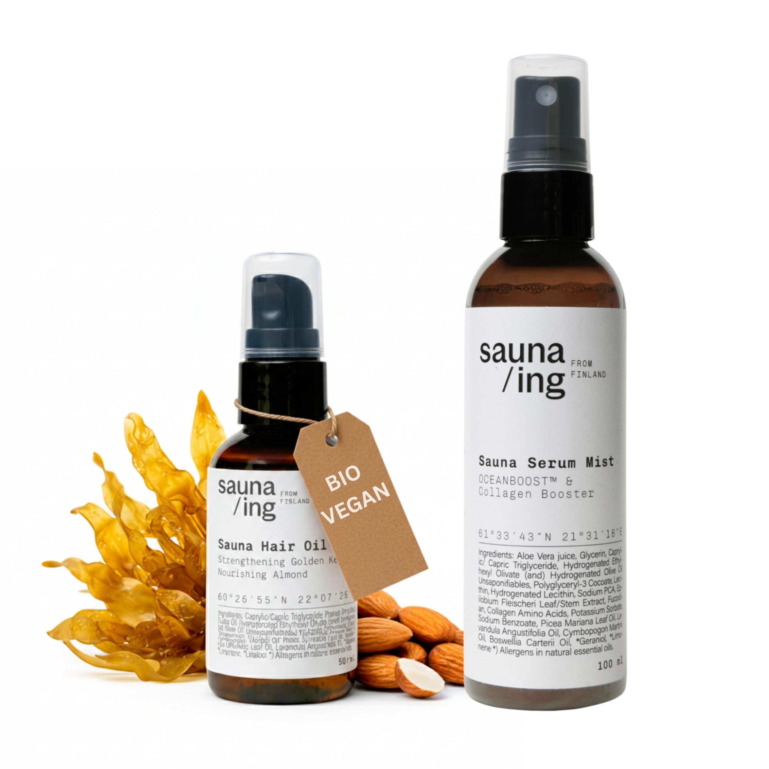 Sauna Pflege Set – Haaröl & Sauna Gesichtsspray Bundle – Sauna Beauty Set mit Sauna Haaröl & Serum Mist – Feuchtigkeit, Schutz & Regeneration – Veganes Sauna Geschenkset