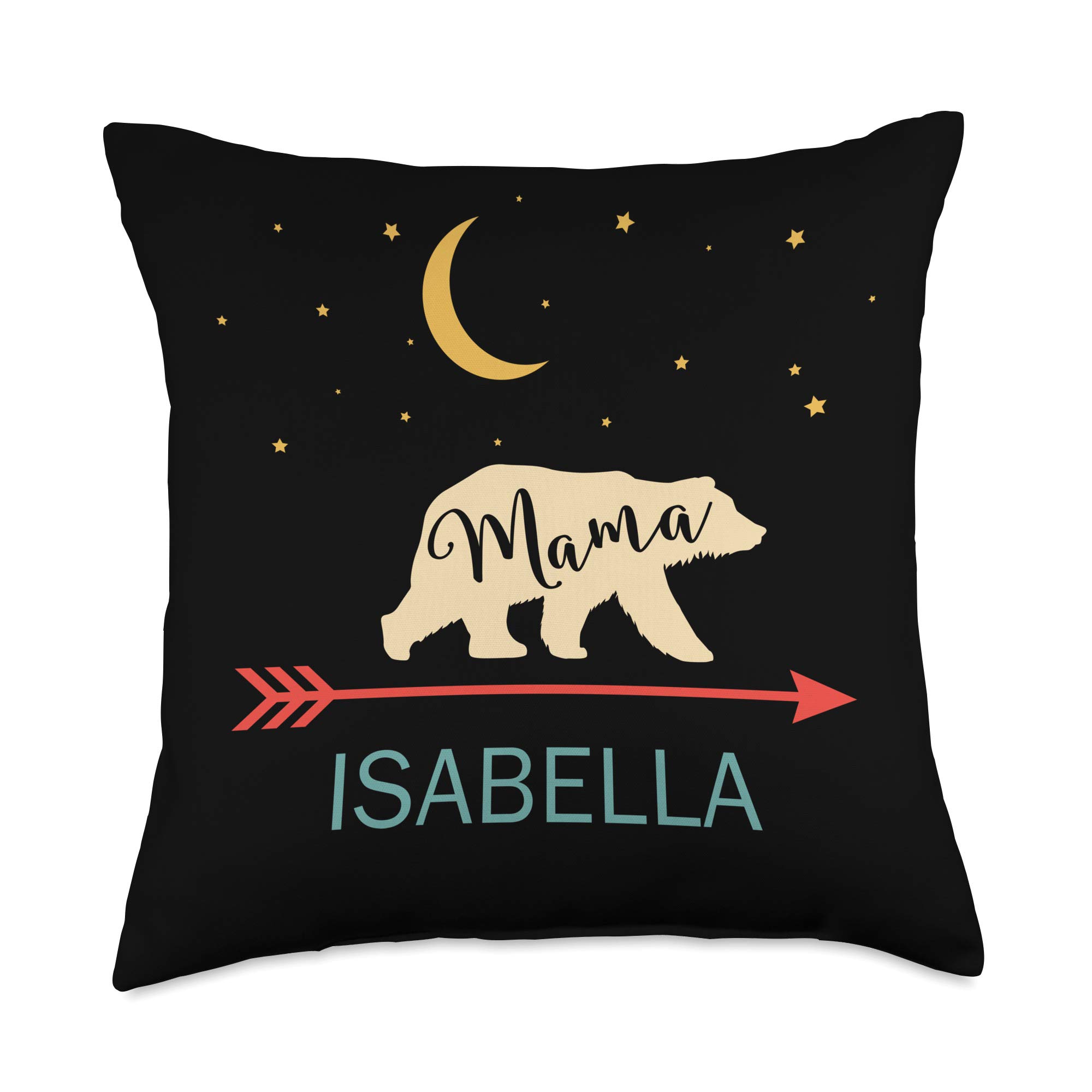 Mama Bear Isabella Name GiftsIsabella Name Gift Personalized Mama Bear Home Decor Throw Pillow, 18x18, Multicolor