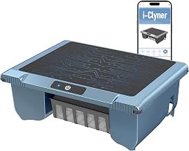 T1B Solar Powered Pool Skimmer Robot, Automatic Robotic Pool Surface Skimmer Cleaner with 24/7 Cleaning, Dual Charging Modes, Auto-Dock, Inground & Above-Ground Pools (Blue)