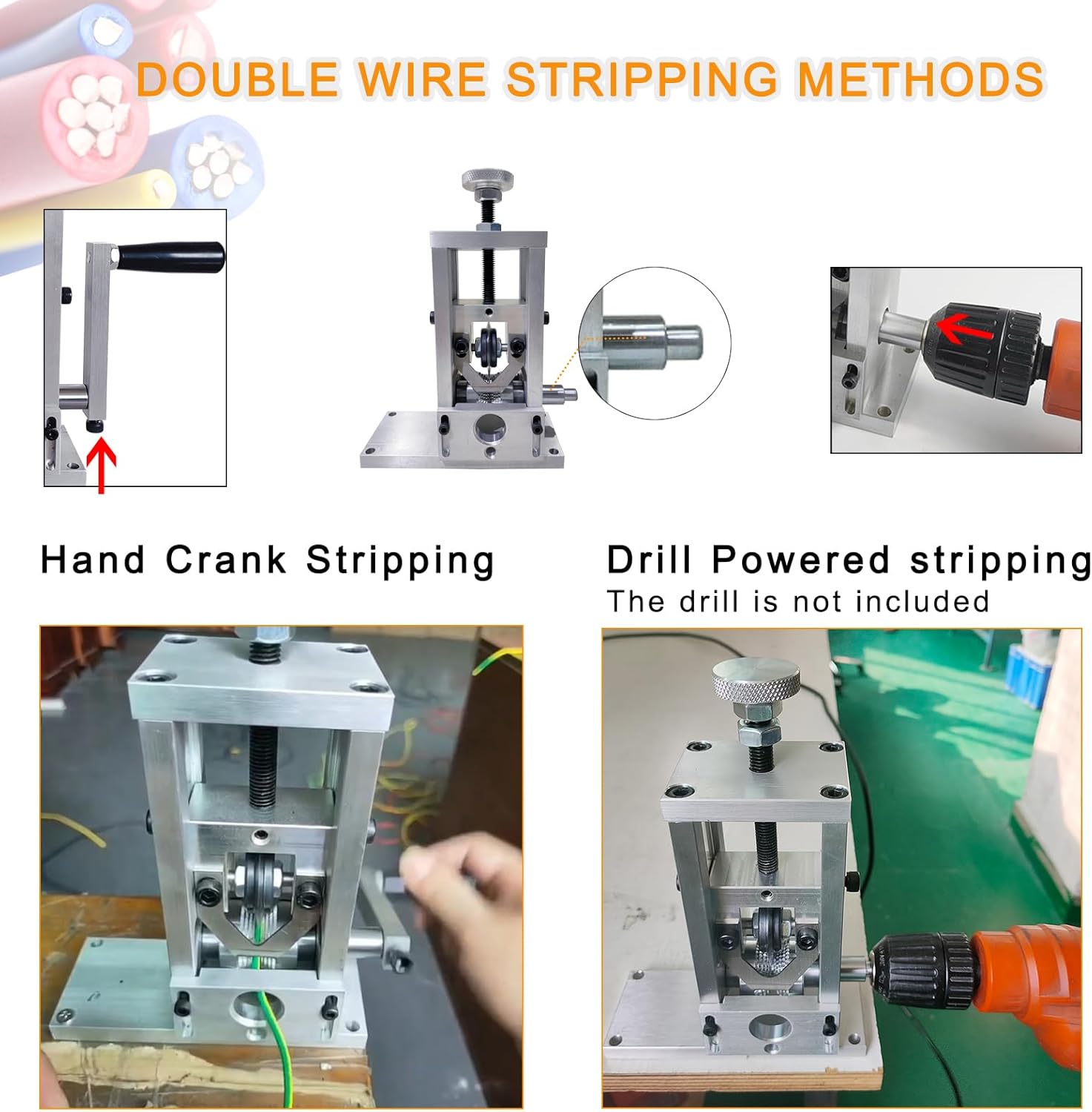 Electric/Manual/Drill Powered Wire Stripper Machine Automatic Tool for Cutting Cable Wire Stripping Wires of 2-25 mm wire stripping machine
