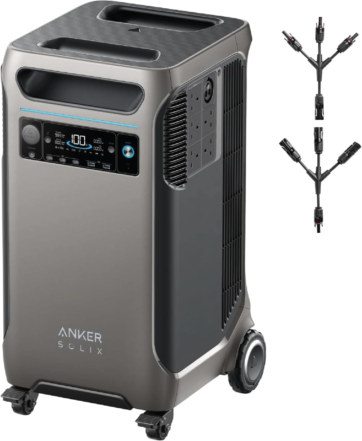 Anker SOLIX F3800 Portable Power Station, 3840Wh, LiFePO4 Batteries, Ultra-High 6000W AC Output, Solar Generator for Home Backup, RVs, Emergencies, Power Outages, and Outdoor Camping