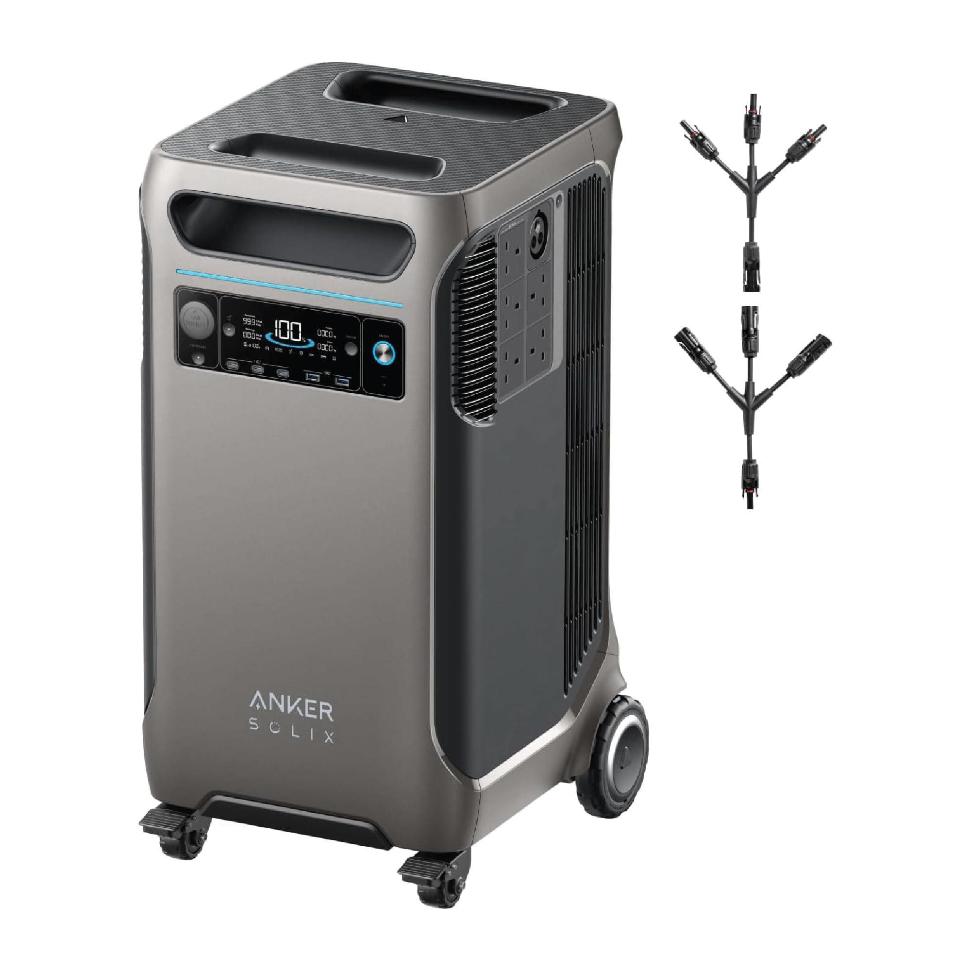 SOLIX F3800 Portable Power Station, 3840Wh, LiFePO4 Batteries, Ultra-High 6000W AC Output, Solar Generator for Home Backup, RVs, Emergencies, Power Outages, and Outdoor Camping