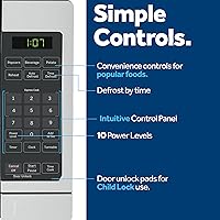 Vista 6 de Horno microondas compacto de GE para encimera, de 0.7 pies cúbicos, capacidad de 700 vatios, 6 configuraciones de cocción automática, tecnología