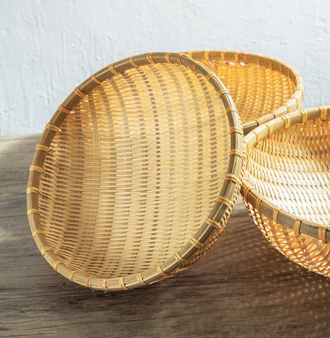 Handmade Bamboo Basket - Natural Storage -3 Handmade Bamboo Basket - Natural Storage -3