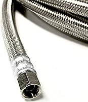 Vista 2 de 25 FT Stainless Steel Braided Ice Maker Hose with 1/4" Comp by 1/4" Comp Connection