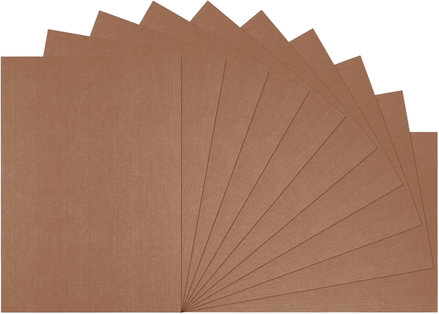 Florence Linen Cardstock Brown 250 g - Coloured Paper A4 - Hazelnut - Card Making - Scrapbooking Supplies - Tear-Resistant - Create Elegant Invitations, Gift Boxes and Art Projects