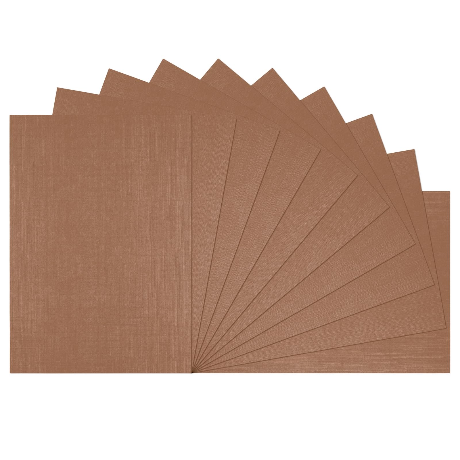 Florence Brązowy lniany papier 250 g - papier do scrapbookingu A4 - Hazelnut - Kolorowy papier kartonowy - Eleganckie zaproszenia, pudełka na prezenty i projekty artystyczne