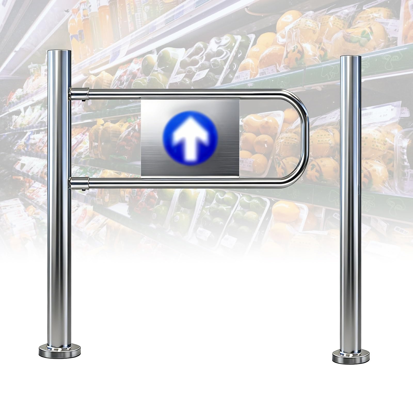 Aioneer Automatic Swing Gate With Self-Closing Mechanism For Secure Access In Libraries, Stores, And Warehouses-Left-100cm/39.4in