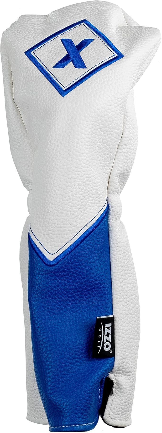 IZZO Golf Premium Fairway Wood Headcover White/Blue - durable PU leather golf fairway wood headcover