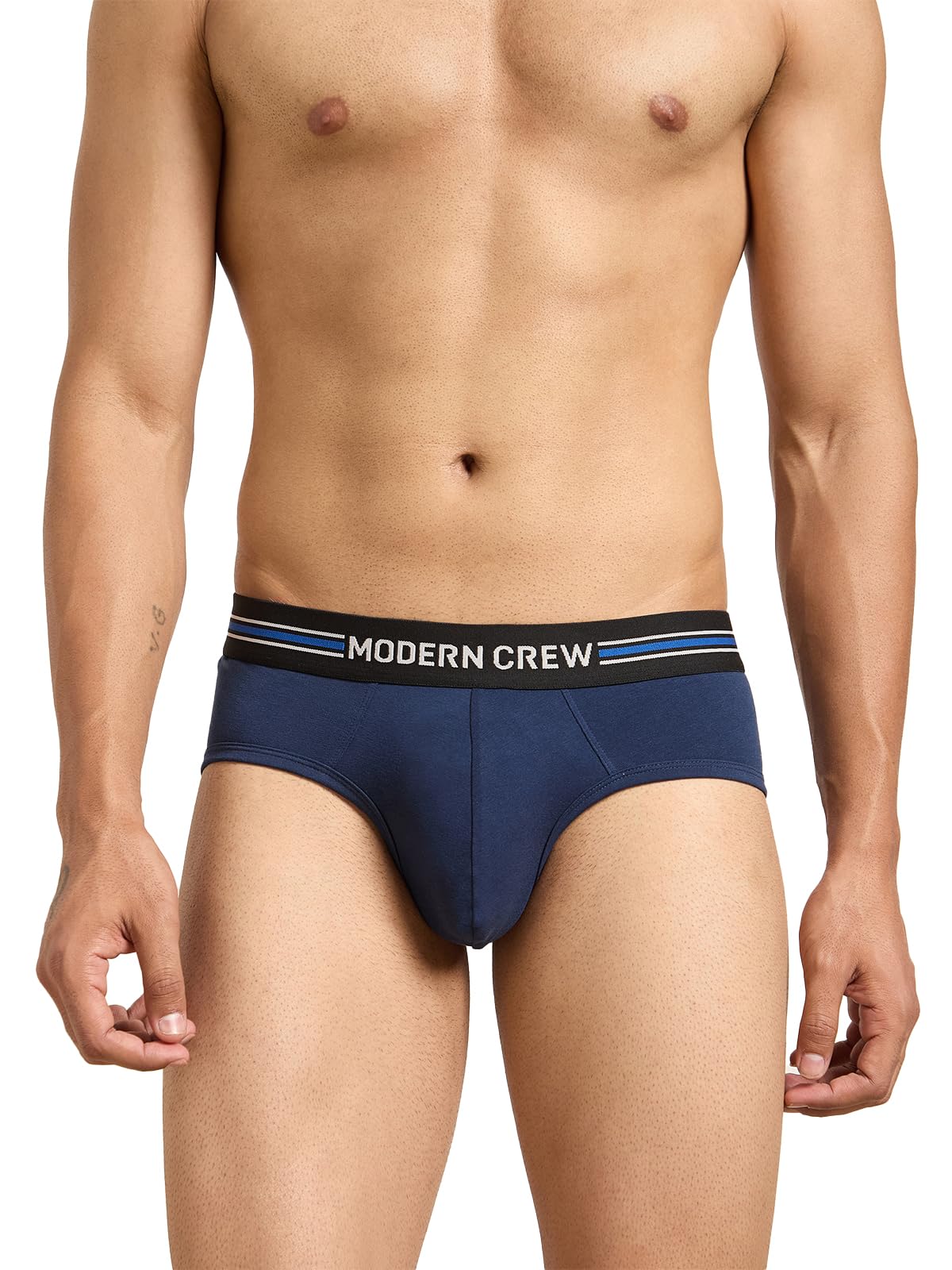 Modern CrewCoolSense Cotton Briefs for Men| Super Combed Cotton with Stretch, Stay 3 Degrees Cool & Fresh, Anti-Bacterial| Microfiber Waistband