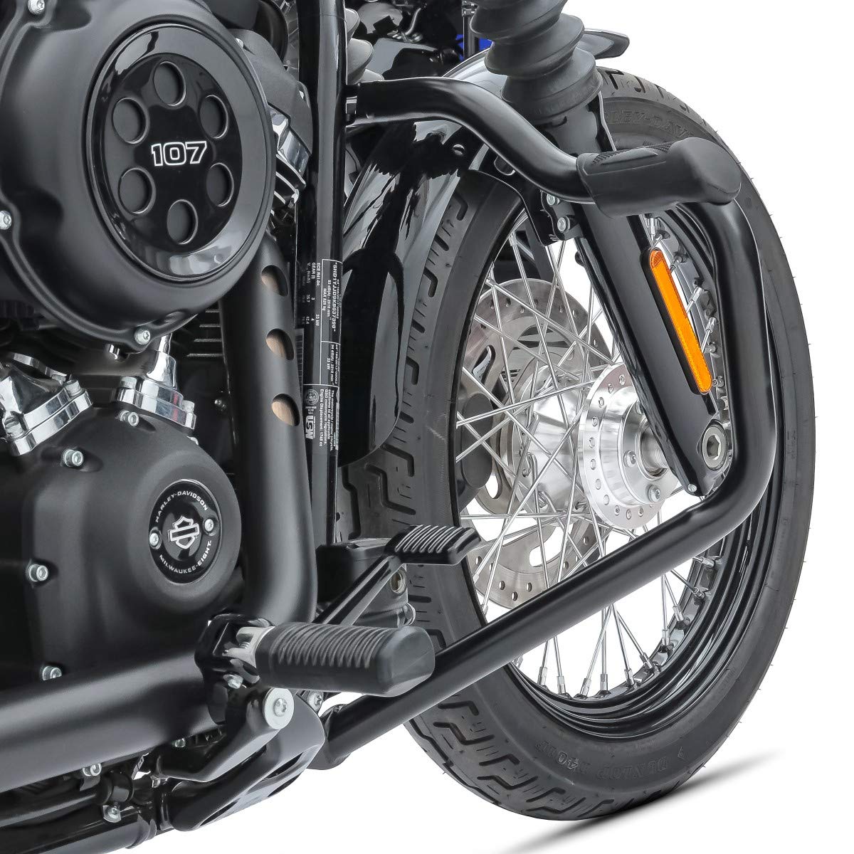 Defensa Mustache Compatible para Harley Davidson Softail Deluxe 18-20 Negro 32mm