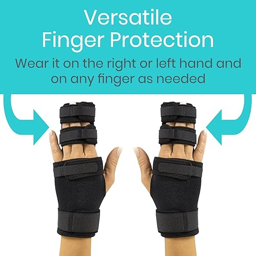 Miniatura 7 de Vive Férula de dedo gatillo  2 dedos para dedos medios, índices, meñiques o anulares  Soporte ajustable para manos y muñecas  Inmovilizador