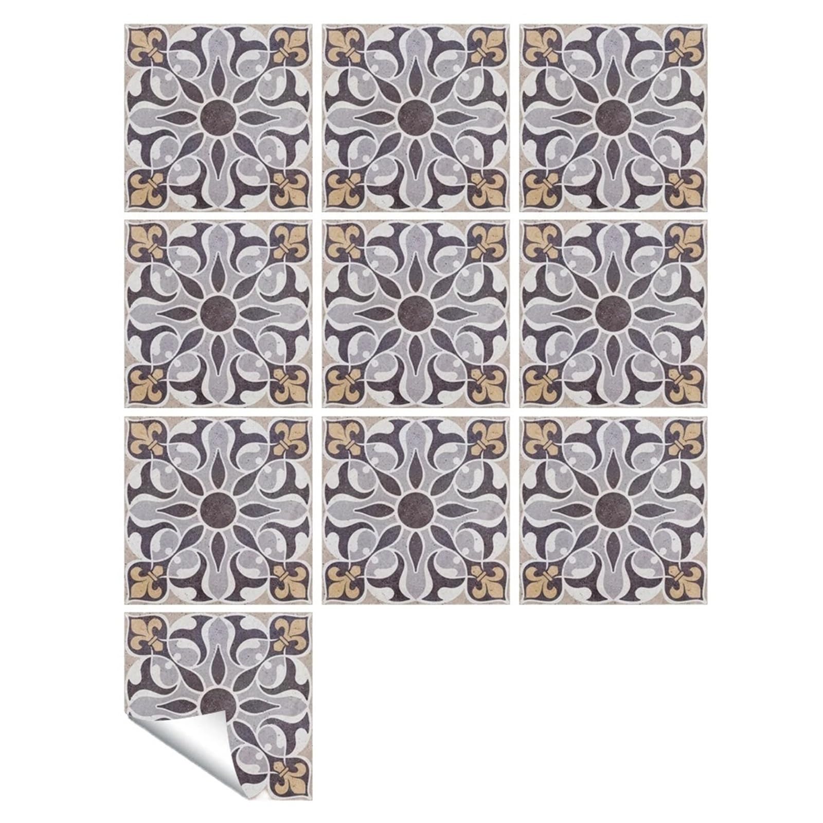 Stickers muraux carrelage 15x15 auto-adhésifs et multicolores