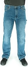 Men's Journeyman Relaxed/Straight Fit Work Jeans, 12 Pocket Stretch Denim Tactical Jeans, Vintage/Medium Wash