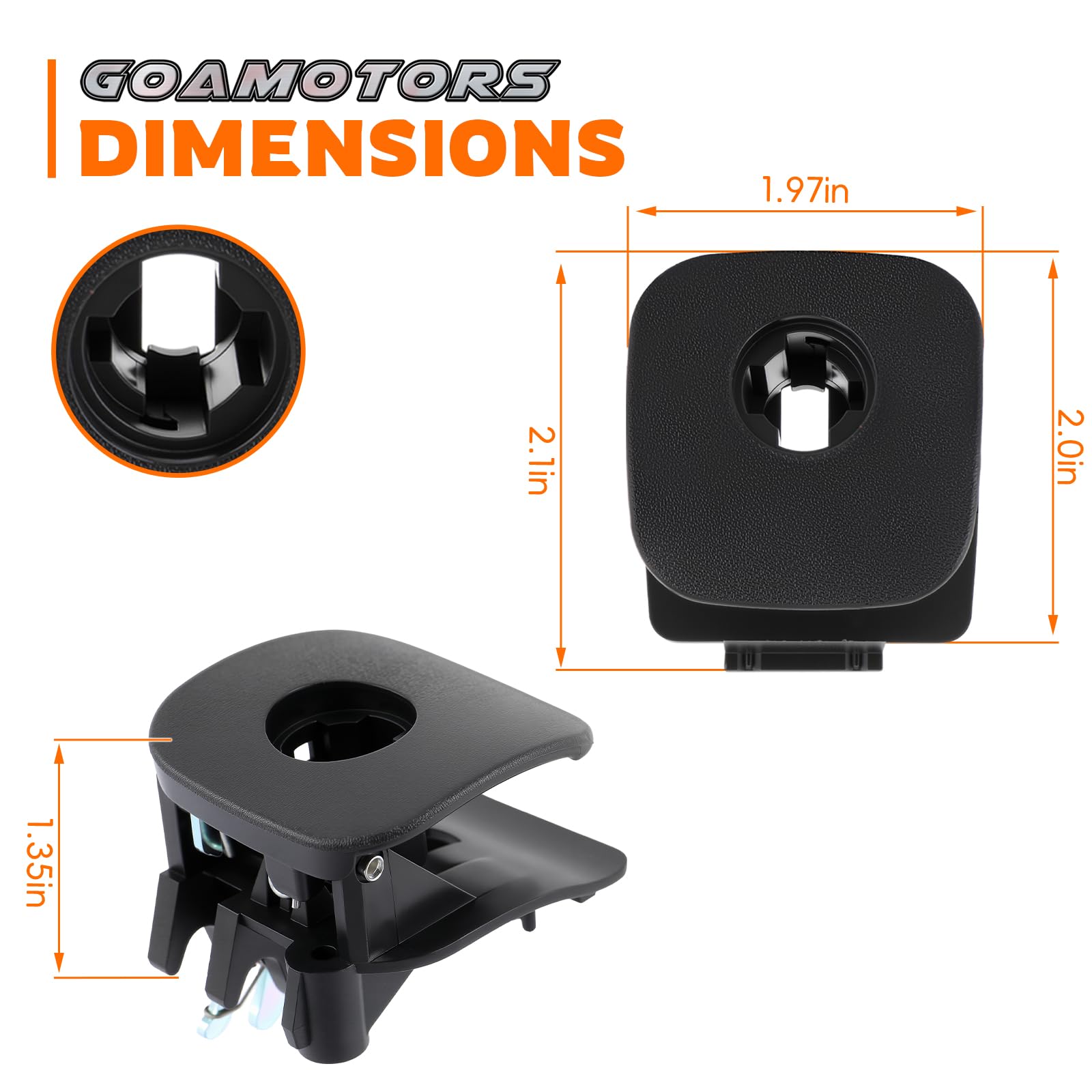 Goamotors 15924033 Ebony Glove Box Latch Lock Handle For Chevy Corvette C6 2005-2013, Replace For 15924032, C6 Corvette Glove Box Latch