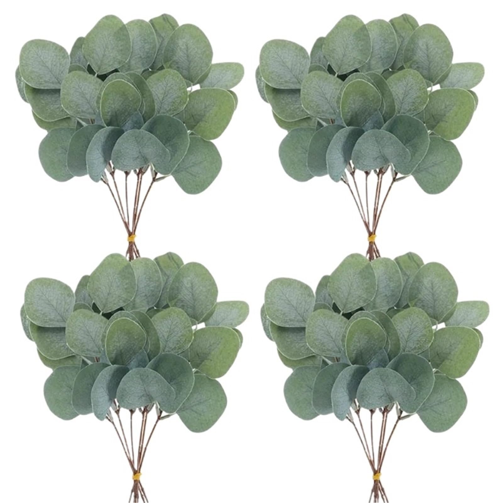piante finte 5/10/20 pezzi di steli foglie eucalipto piante artificiali verdi for la decorazione del soggiorno vasi da sposa for fiori bouquet decor per decorazione(Green 2,20PCS)