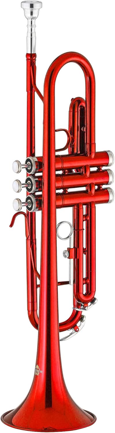 Kaizer TRP-1000RD Standard B Flat Bb Student Trumpet - Red : Musical Instruments