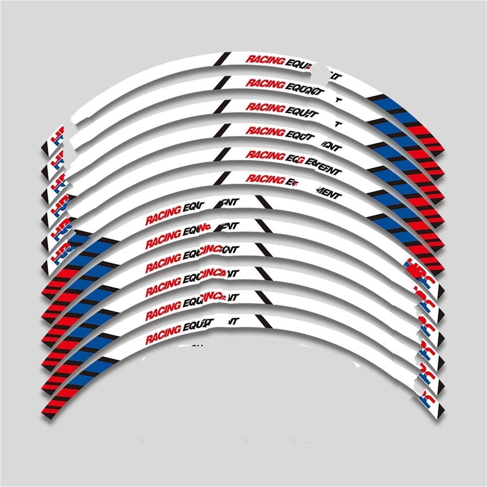 17 Zoll Felge Rad Aufkleber Motorrad Zubehör Reflektierende Aufkleber Für HRC Für CBR250 400 600 RR CBR1000 RR(Set Meal 3)