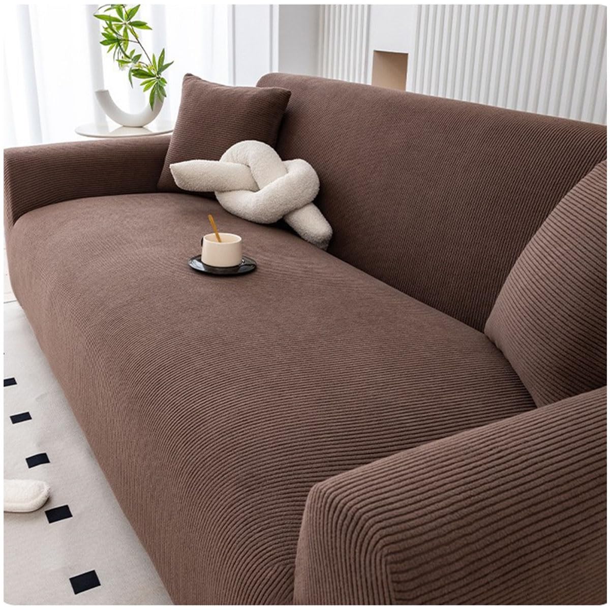 Housses de canapé lavables, antidérapantes, à motifs imprimés, housses de protection pour meubles de salon, en tissu extensible et doux, pour canapés 1, 2, 3，4 ，5plac(Size:2 Seater(145-185cm),Color:B)