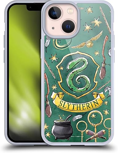 Vista 140 de Head Case Designs Funda de gel suave con licencia oficial de Harry Potter Slytherin, diseño de Reliquias de la Muerte XIII compatible con Apple