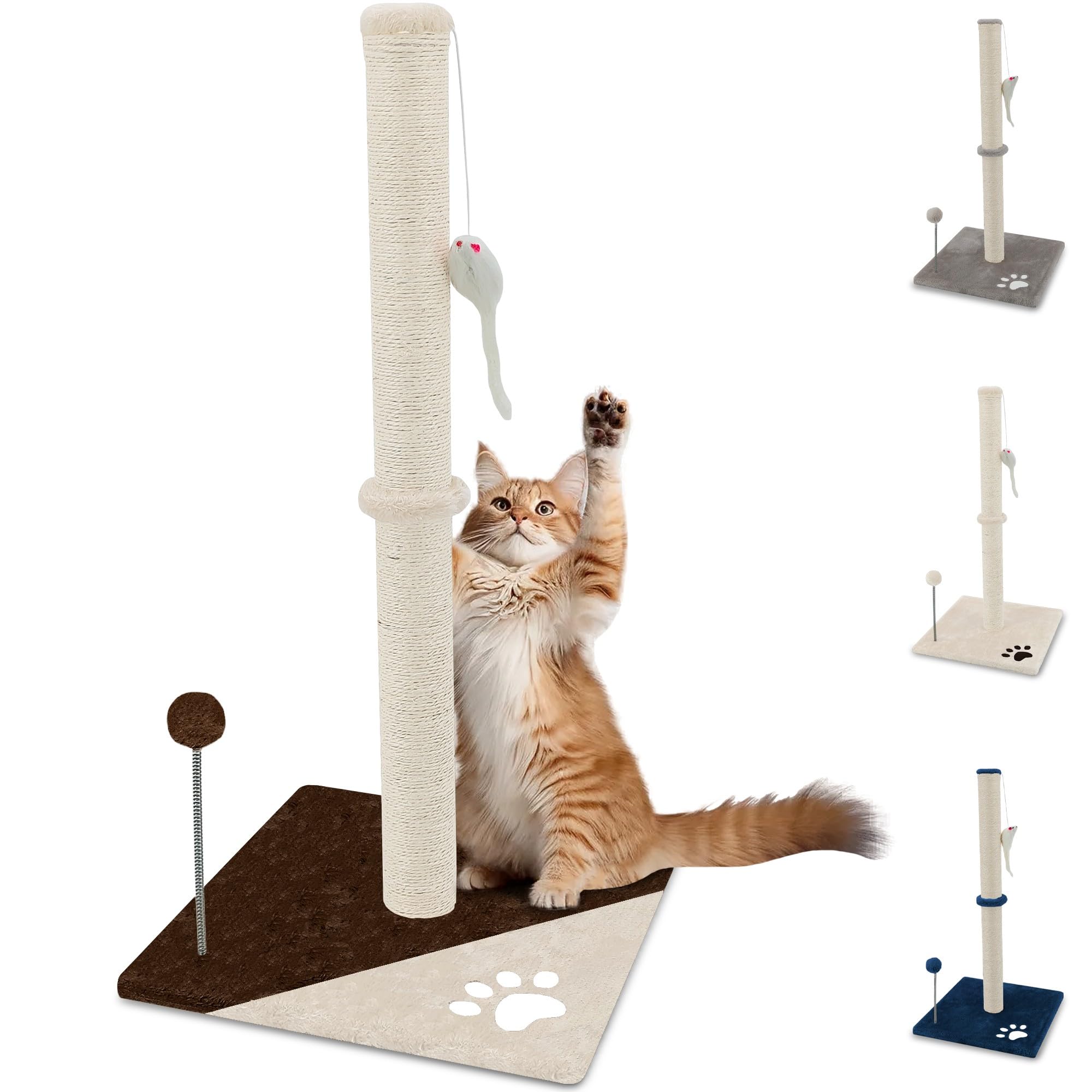 Rascador para gatos con árbol escalador de 81,5 cm en color marrón y beige