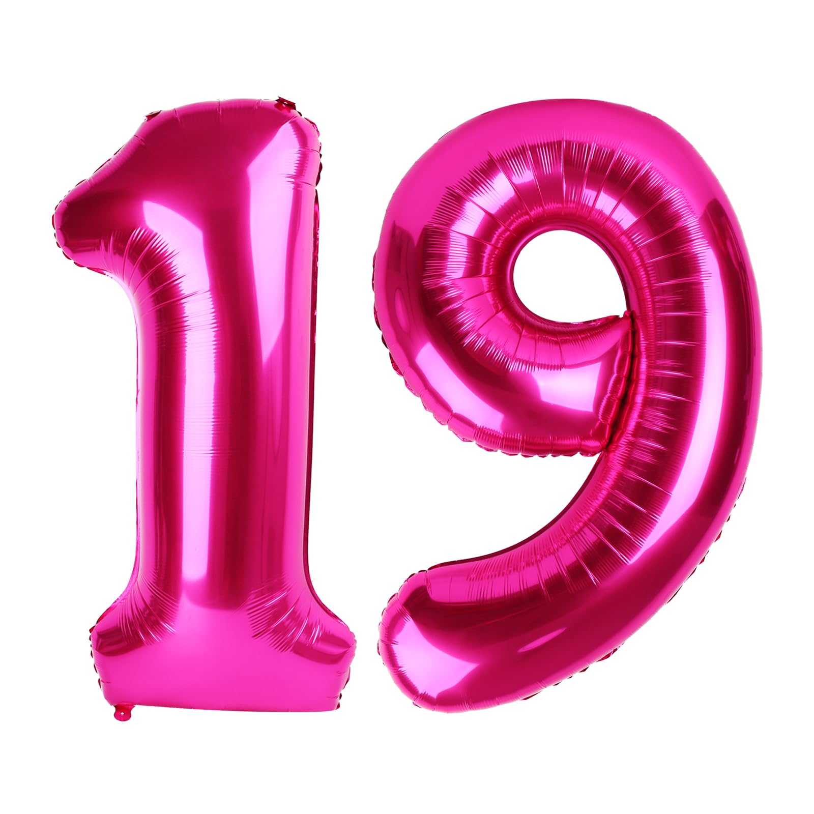IWERP Hot Pink Number 19 Balloon 40 inch | USA Import for Birthday Parties - main product image